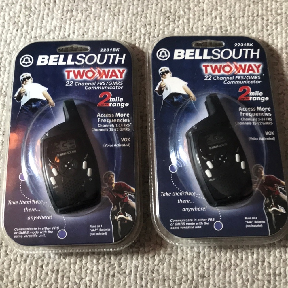 Pair Bellsouth walkie talkie radios